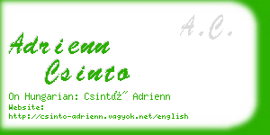 adrienn csinto business card